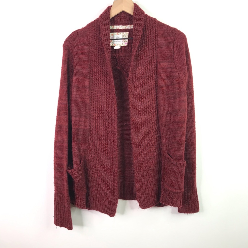 Element brand red cardigan sweater size large